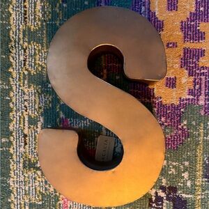 Acacia Gold Letter S Decor